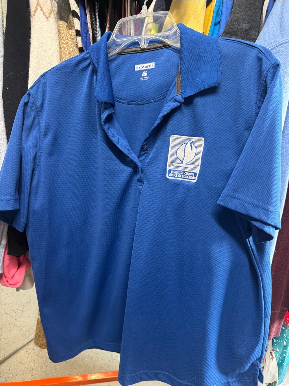 Edwards Women's Blue Performance Polo